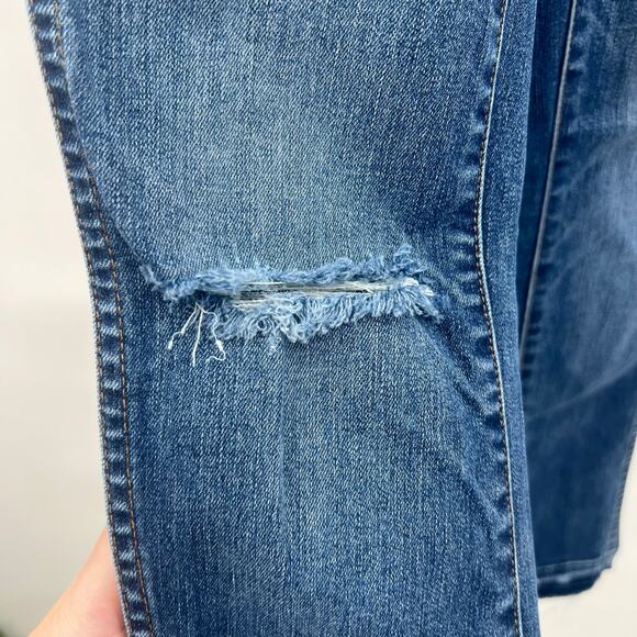 Madewell 10" High Rise Skinny Jeans Womens size 23 Blue Distressed Raw Hem - Picture 6 of 9